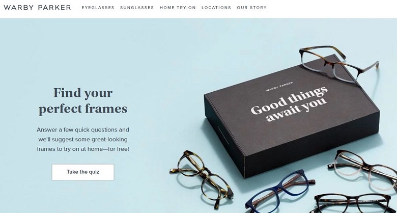 Warby Parker キャプチャ画像